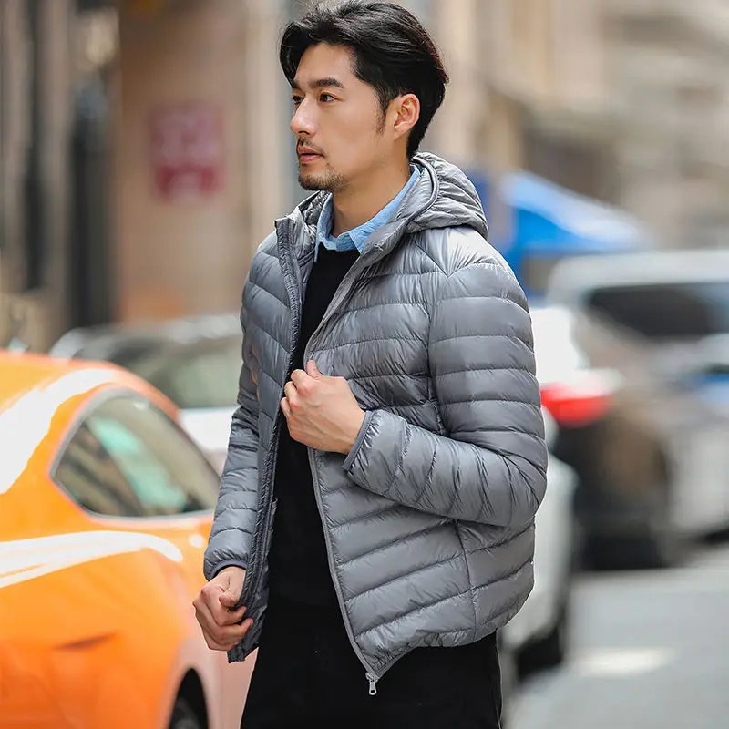 New Lightweight Down Jacket Men's Thin Lightweight Jacket Casual Short Large Size Loose Autumn and Winter Top