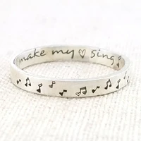 personalized ring music note ring wife gift valentine gift music gift silver posey ring valentines day gift