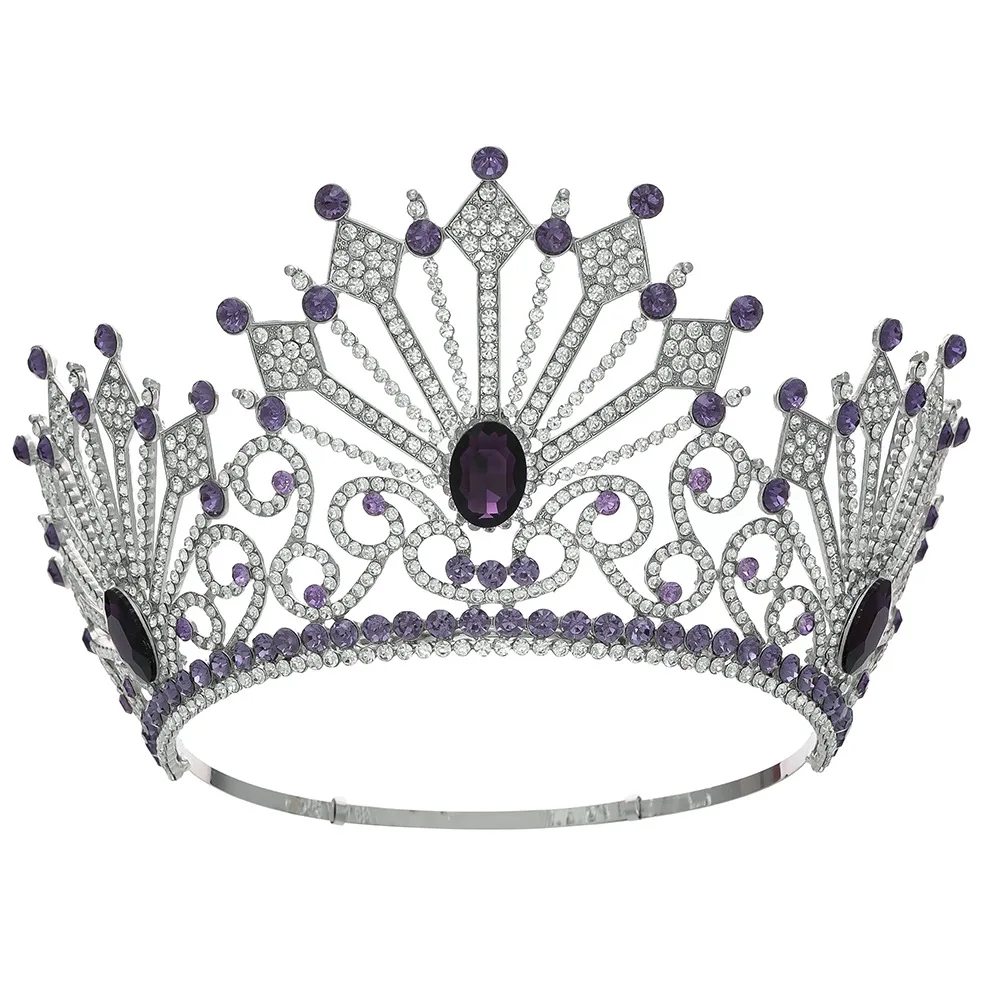 Miss Supranational Большой Кристалл Геометрическая Свадебная Корона Горный Хрусталь