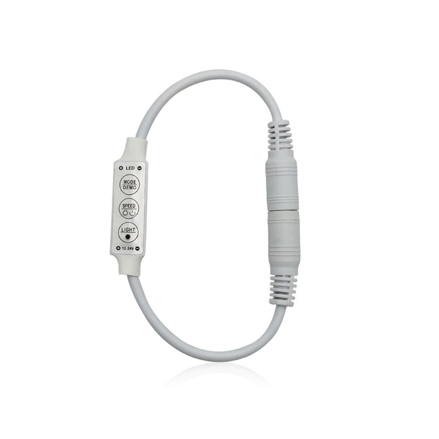 

50pcs/lot 5-24v 12V 24v DC Head LED Mini Controller 3 Keys Single RGB Color Dimmer For Led Modules Bar Strip Modules