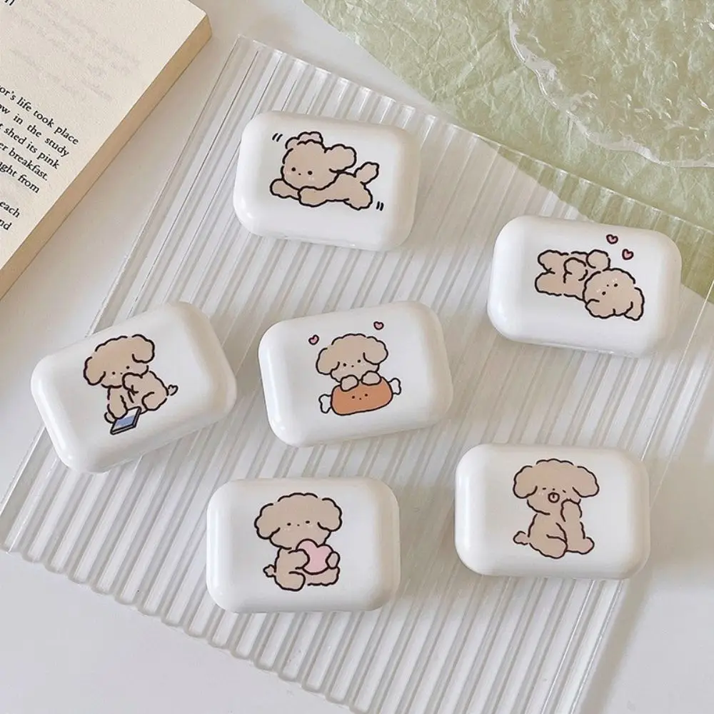 

Новый мини мультяшный Портативный чехол для контактных линз, контейнер для хранения, контейнер для ухода за глазами с зеркальными линзами