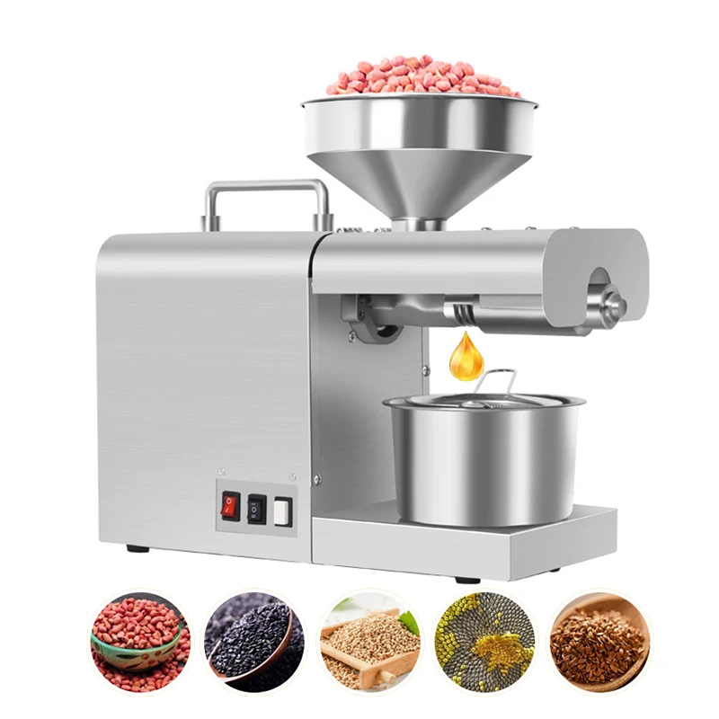 

RG-312 Stainless Steel Oil Press 820W Peanut Flax Seed Walnut Kernel Oil Extractor Machine Oil Presser