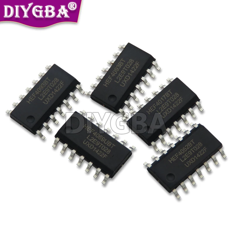 Микросхема HEF4093BT HEF4017BT HEF4052BT HEF4069UBT, чип логического устройства HEF4093 HEF4017 HEF4052 HEF4069 SOP16 SOP14, 10 шт., новинка 100%