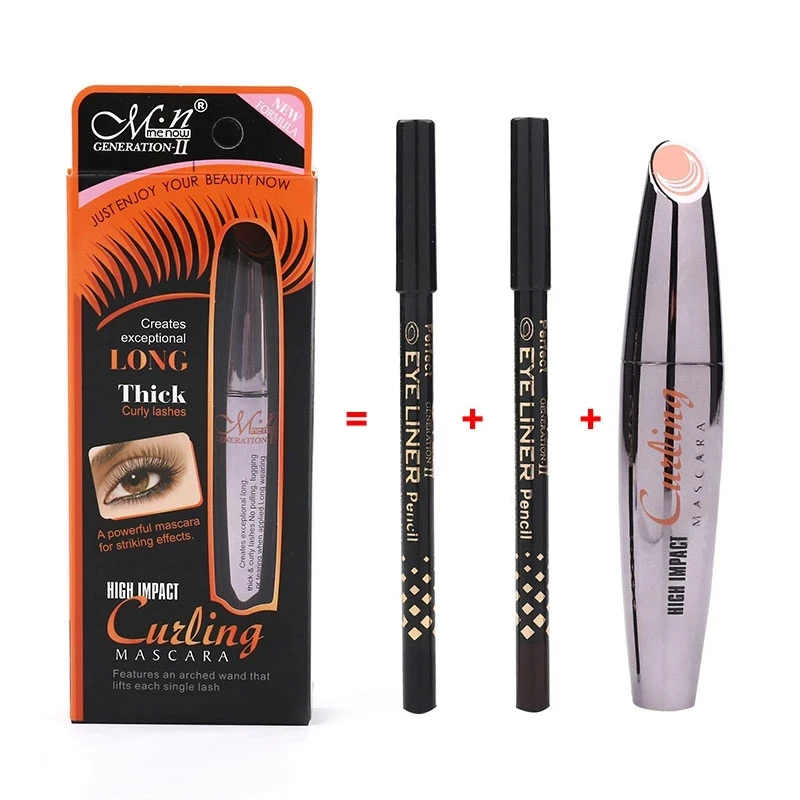 With Gift Two Pencil Black / Brown Combination Natural Curly Lasting Mascara  Mac Makeup  Cosmeticos