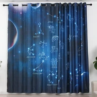 blue chinese zodiac minimalist modern thick shade curtains for living dining room bedroom curtains for living room luxury