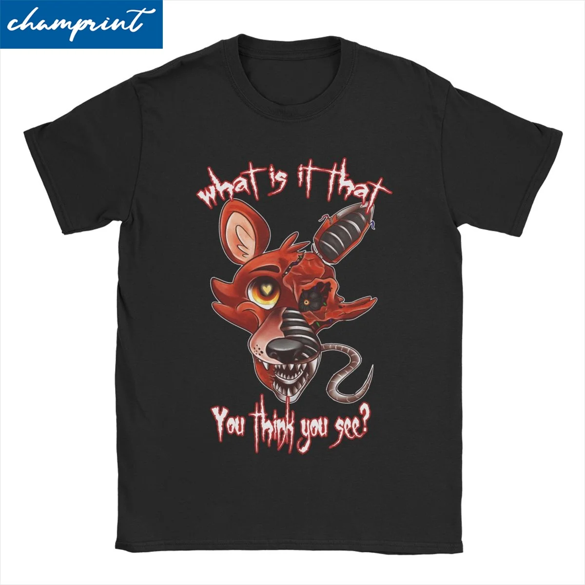 Мужская и женская футболка FNAF Nightmare Foxy одежда из чистого хлопка винтажные