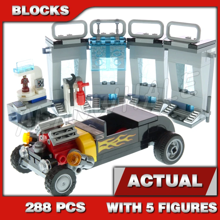 288 шт. Super Fighter Revenger железные костюмы Armory Hot Rod 11562 строительные блоки игрушки