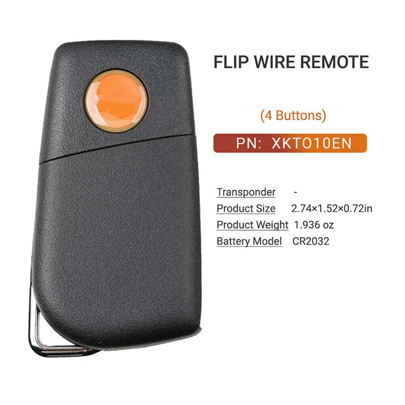 2 шт. для Xhorse XKTO10EN универсальный пульт дистанционного управления брелок Toyota Flip 4