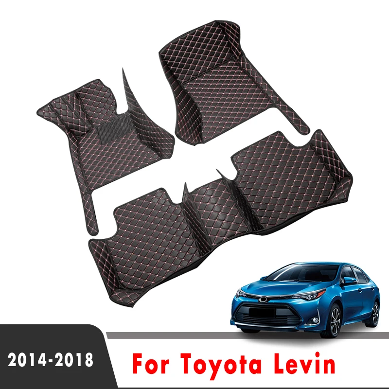 

For Toyota Levin 2018 2017 2016 2015 2014 Car Floor Mats Auto Interiors Carpets Styling Decoration Accessories Custom Leather