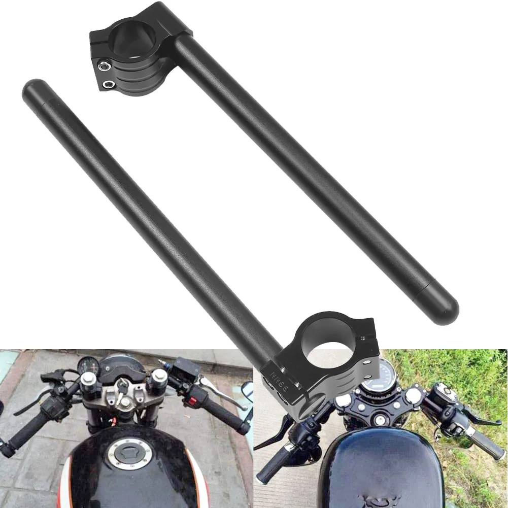 

Universal Motorcycle Clip on Ons Fork Riser Regular Handlebar CNC 31mm 51mm 32mm 33mm 35mm 36mm 37mm 39mm 41mm 50mm Black