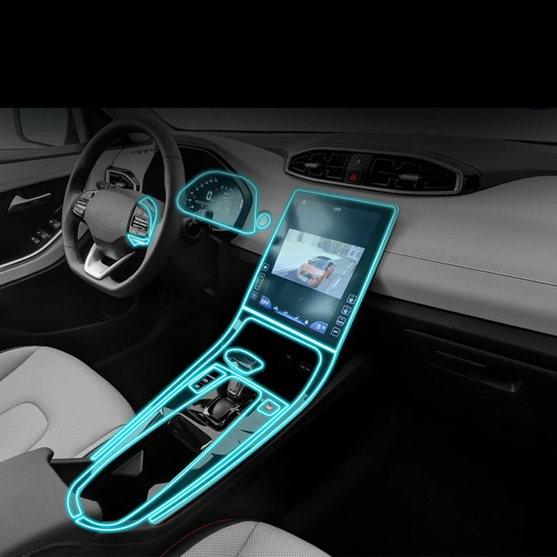 

TPU for Hyundai IX25 Transparent Protective Film Car Interior Sticker Central Control Gear Door Dashboard Navigation Air Panel