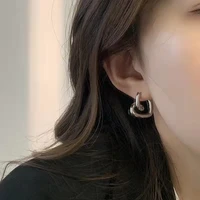 korean fashion love earrings womens metal heart stud earrings gift jewelry