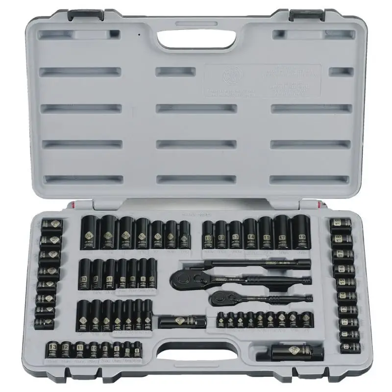 

92-824 69-Piece Black Chrome Socket Set