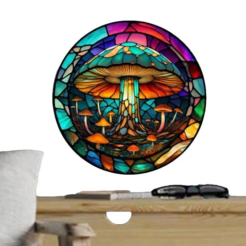 

Гирлянда со стрекозой и грибами, украшение для акриловой доски, цветной венок, витражное стекло, декор для наружного окна