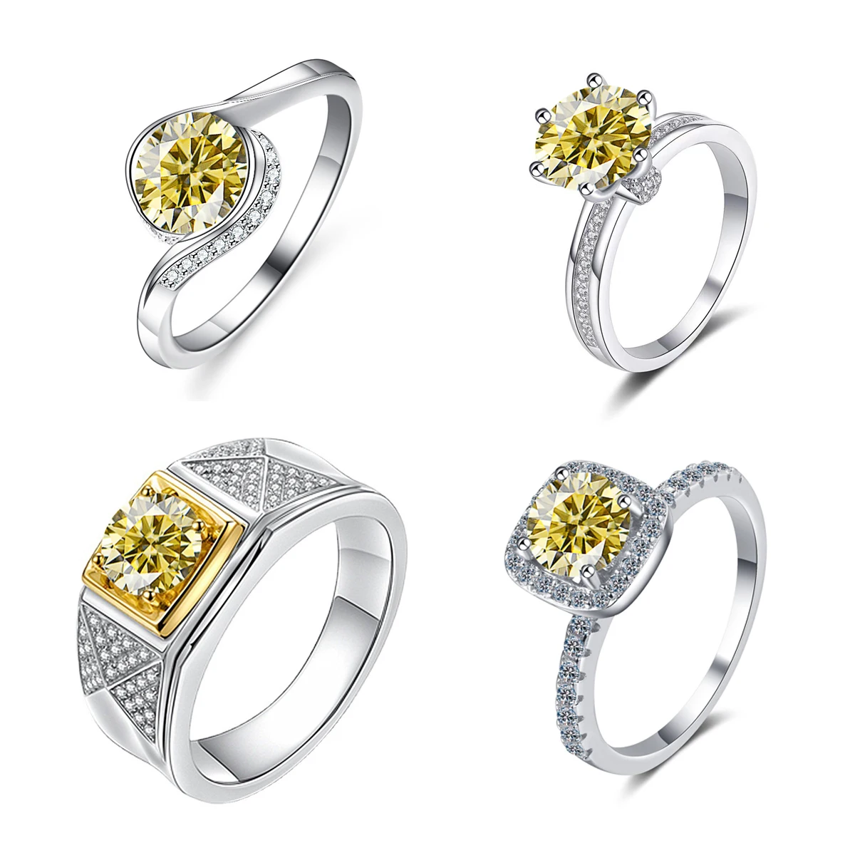 BagueRingen стерлинговое серебро 925 пробы цвет D 1-3 карата кольцо с муассанитом