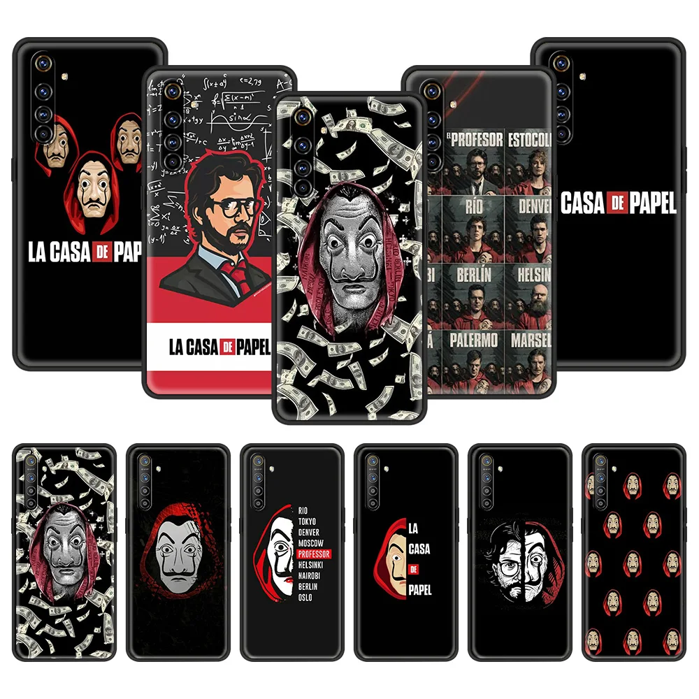 

Чехол La Casa De Papel для Oppo A15 A52 A53 A54 Reno6 Z Reno7 SE Pro 5G A9 2020, задняя крышка для Realme 6 7 8 C21 C11 C3, чехол из ТПУ