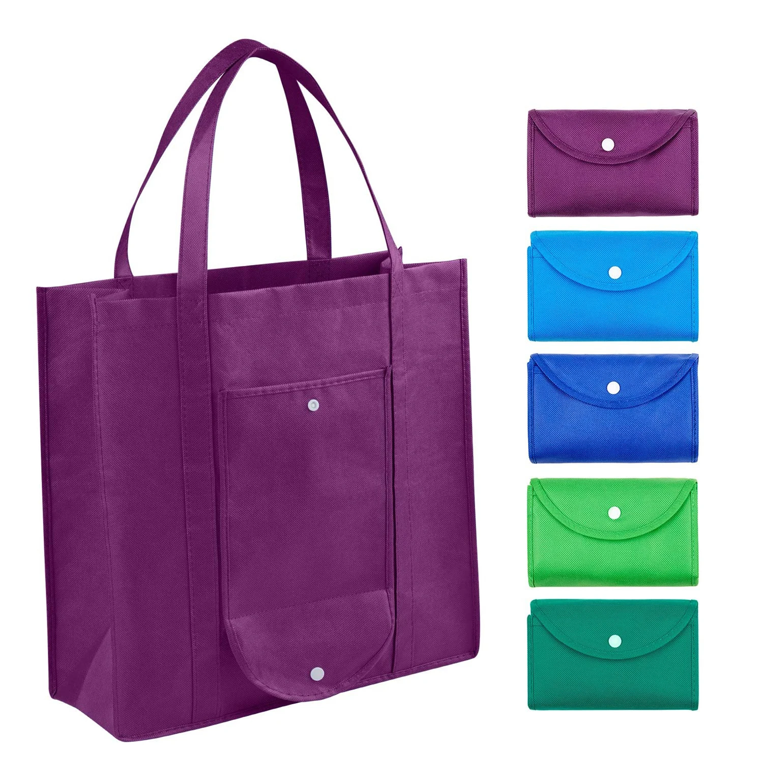 

Foldable Shopping Totes Non-woven Large Capacity Durable Eco Friendly Women Shoulder Bag Men Reusable Grocery Bags