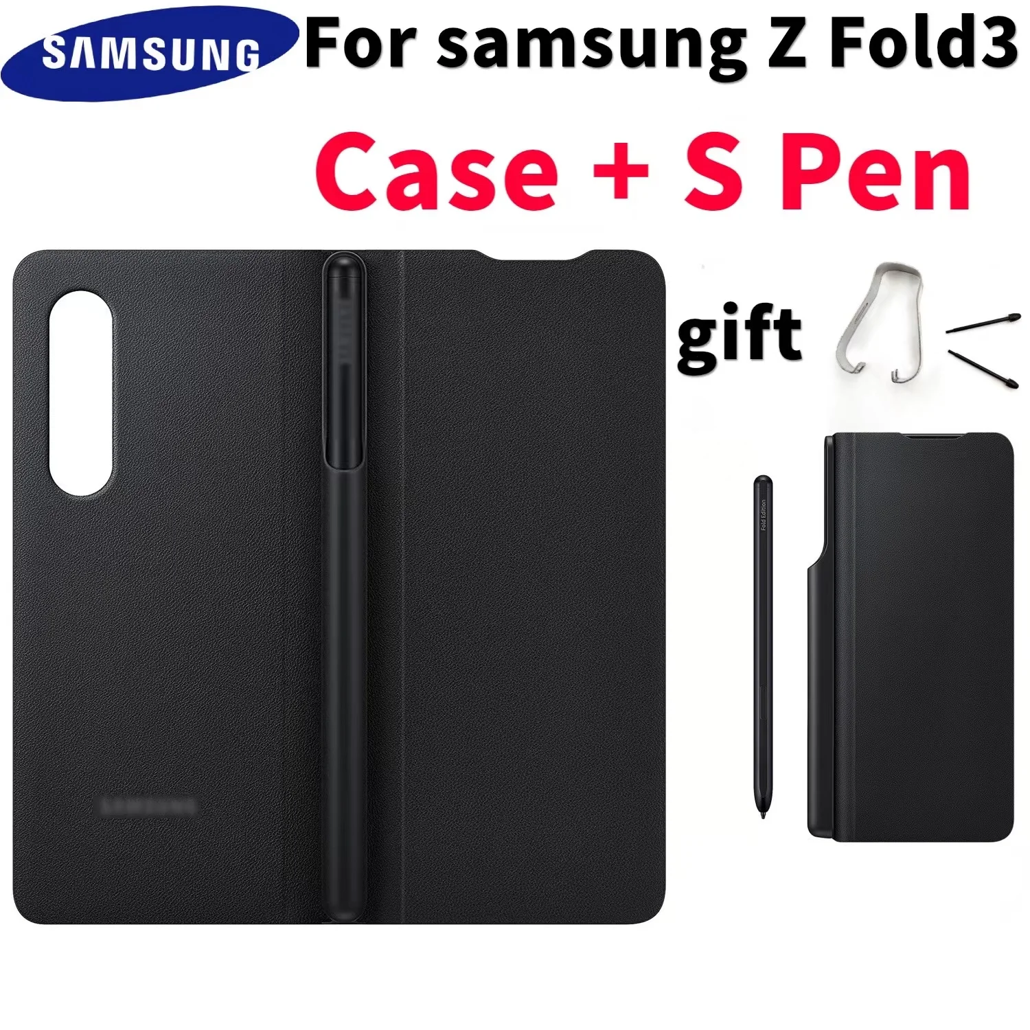 

Original S Pen For Samsung Galaxy Z Fold 3 ,Stylet 1.5mm Pen Tip 4096-level Pressure Sensitivity, Stylus Pen Slot Leather Case