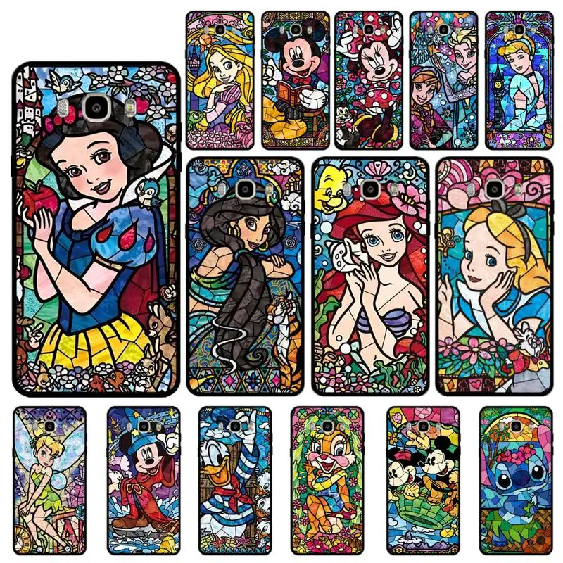 

Disney Mosaic Stitch Princess Mickey Mouse Phone Case for Samsung J 4 5 6 7 8 prime plus 2018 2017 2016 J7 core