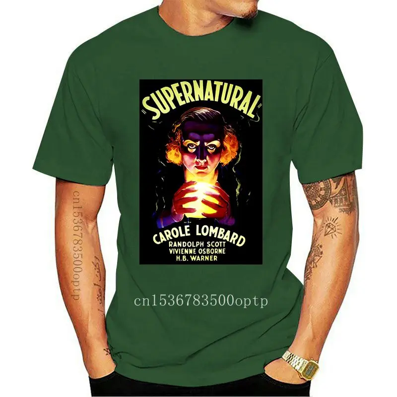 

Camiseta Supernatural V1 Carole Lombard para hombre, póster 1933, en negro, todas las tallas, S-3XL, 2021, 2021