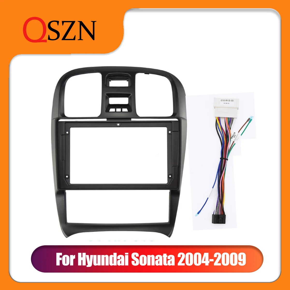 

QSZN 9 Inch Car Radio Fascia For Hyundai Sonata 2004-2009 Video Panel Player Audio Dash 2 Din Frame Dashboard Mount Kit