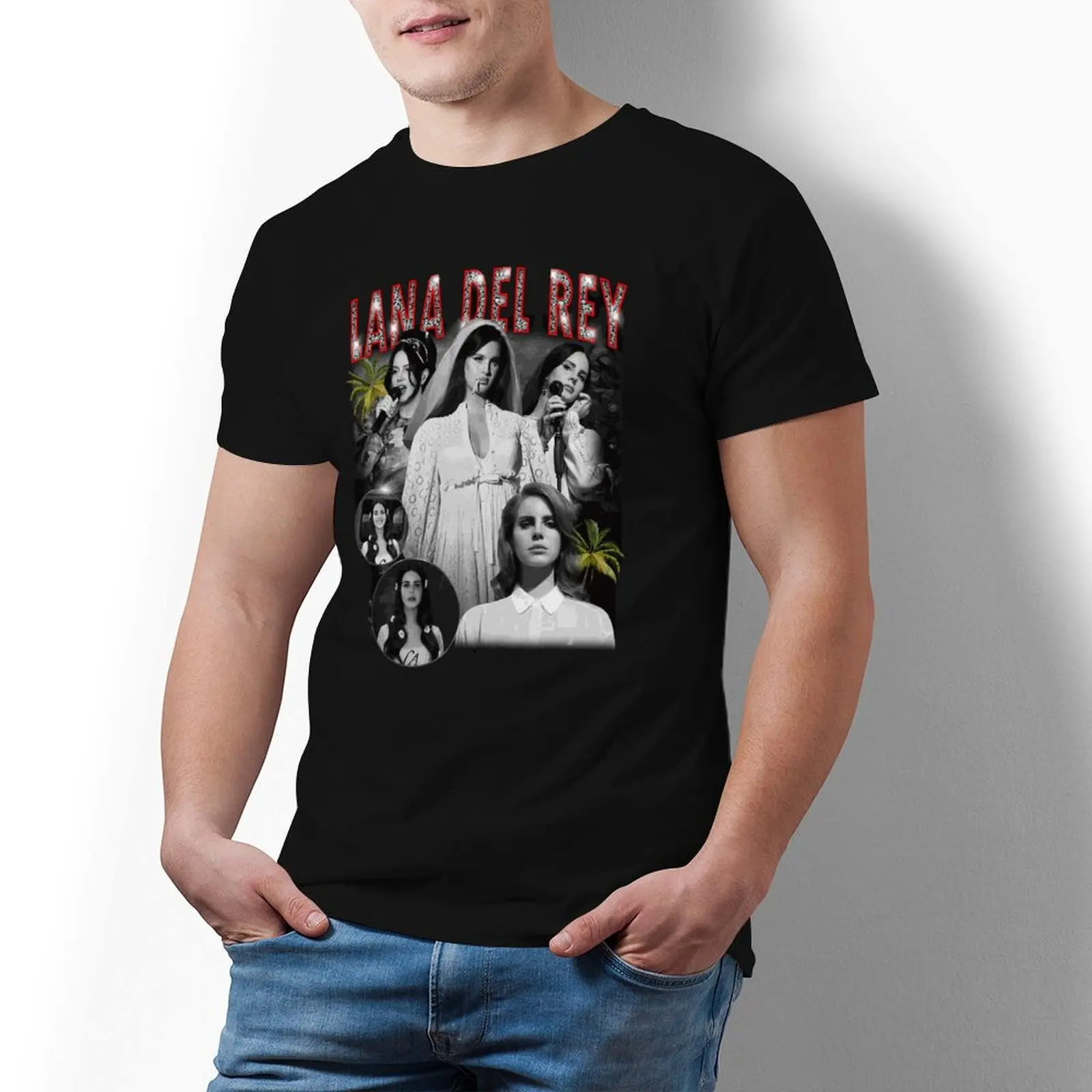 Мужская футболка Лана Дель Рей футболки с альбомом хиппи короли шерстяная