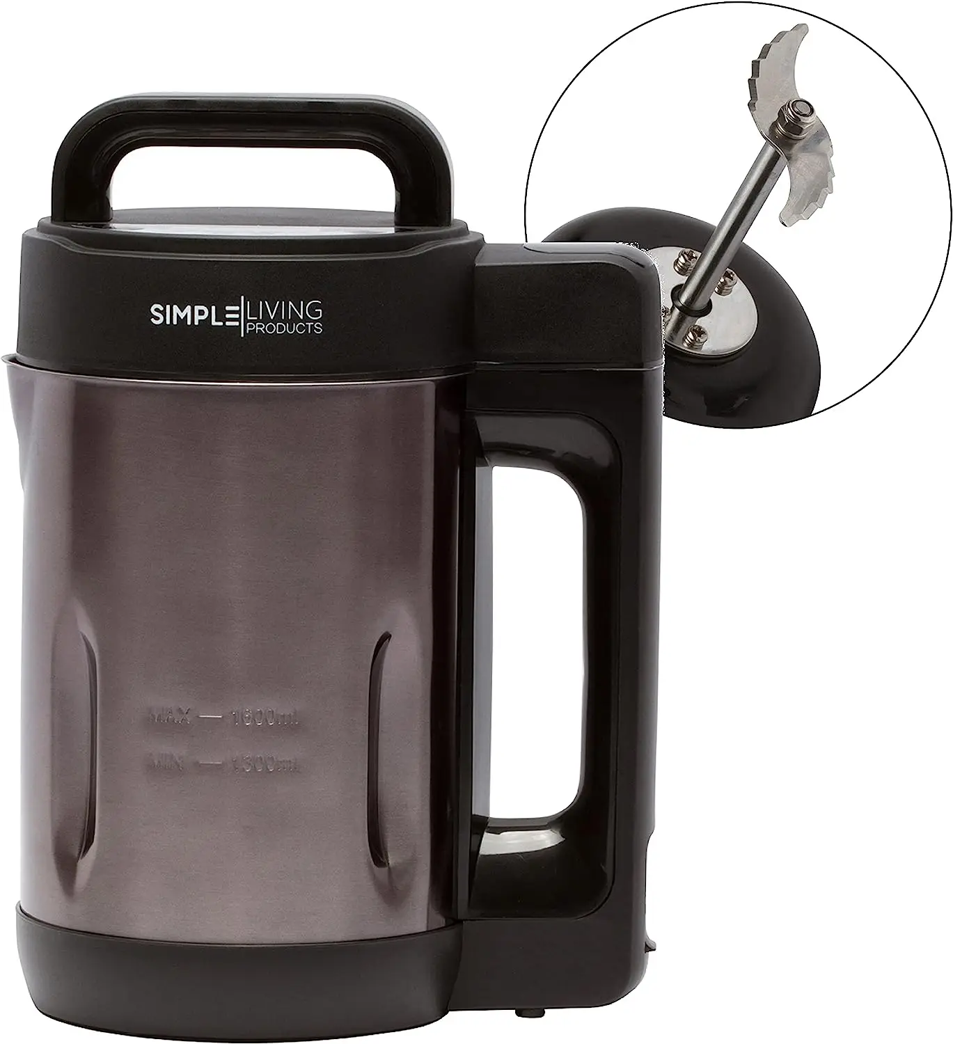 

7-in-1 Soup Maker 1.6L | Soy, Almond, Nut, Vegan Milk Maker Machine | ées, Shakes, Smoothies, Baby Foods, Cocktails (Stainless