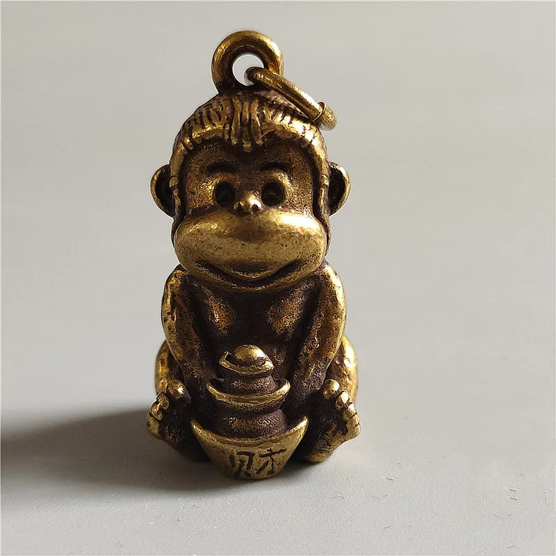 

1 шт., медная декоративная мини-обезьянка, 1,5*1,6*3,2 см