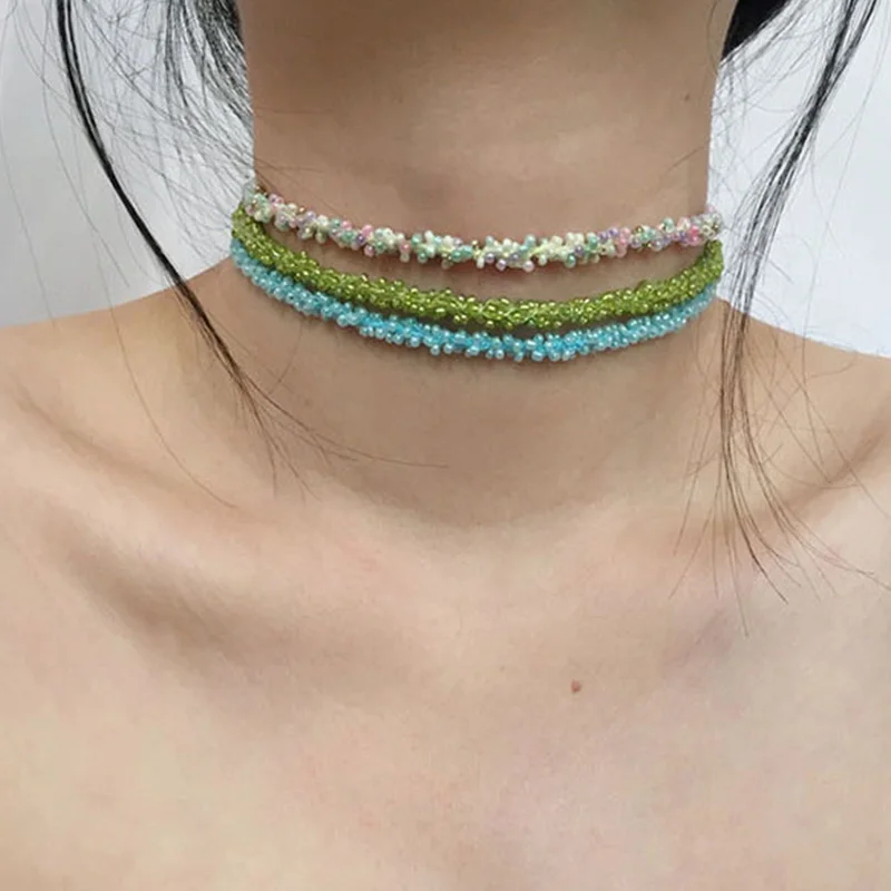 

Elegant Collar Simple Clavicle Chain Choker Necklace Student Short Neckband Necklaces for Women Jewelry Gift