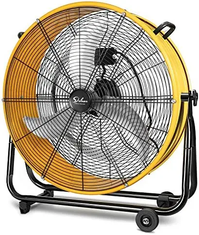 

Inch Heavy Duty Metal Industrial Drum Fan, 3 Speed Air Circulation for Warehouse,Workshop, Factory and Basement - High Velocity,