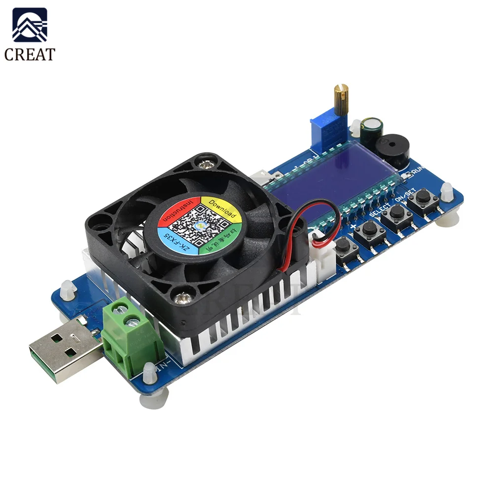 

Электронный тестер напряжения тока нагрузки 25 Вт 35 Вт 4A/5A USB Защита ЖК-дисплей HD Регулируемый разгрузчик сопротивления