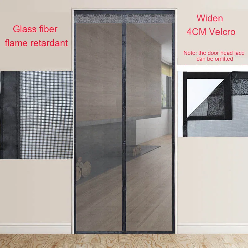 

Fireproof Materials Anti-mosquito Tool Free Door Screens Adhesive Door Screens Eco-friendly Material Mosquito Net Magnetic Nesh