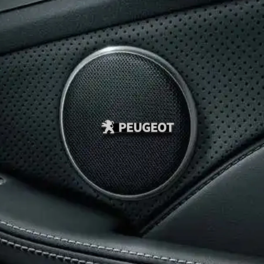 

4pcs Car Audio Sound Sticker Creative Decal For Peugeot 107 108 206 207 308 307 407 508 2008 3008 Auto Accessories