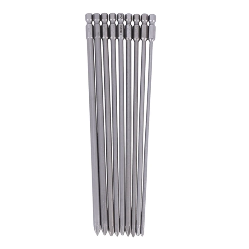 

18Pcs 1/4 Inch 200Mm Ph1 Ph2 Phillips Magnetic Long Hex Cross Head Screwdriver Bits S2 Electric Drill Power Driver Tools