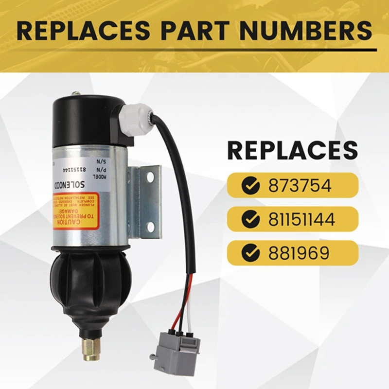 AU04-12V Соленоид отключения топлива остановки для Perkins Volvo Penta 81151144 1318039 1318042