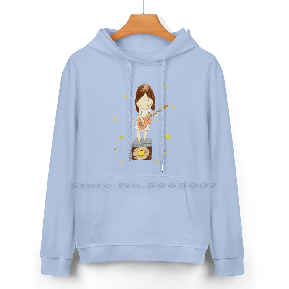 Худи Yoshitomo Nara Guitar Girl из чистого хлопка с рисунком свитер 24 цветов японское поп-арт