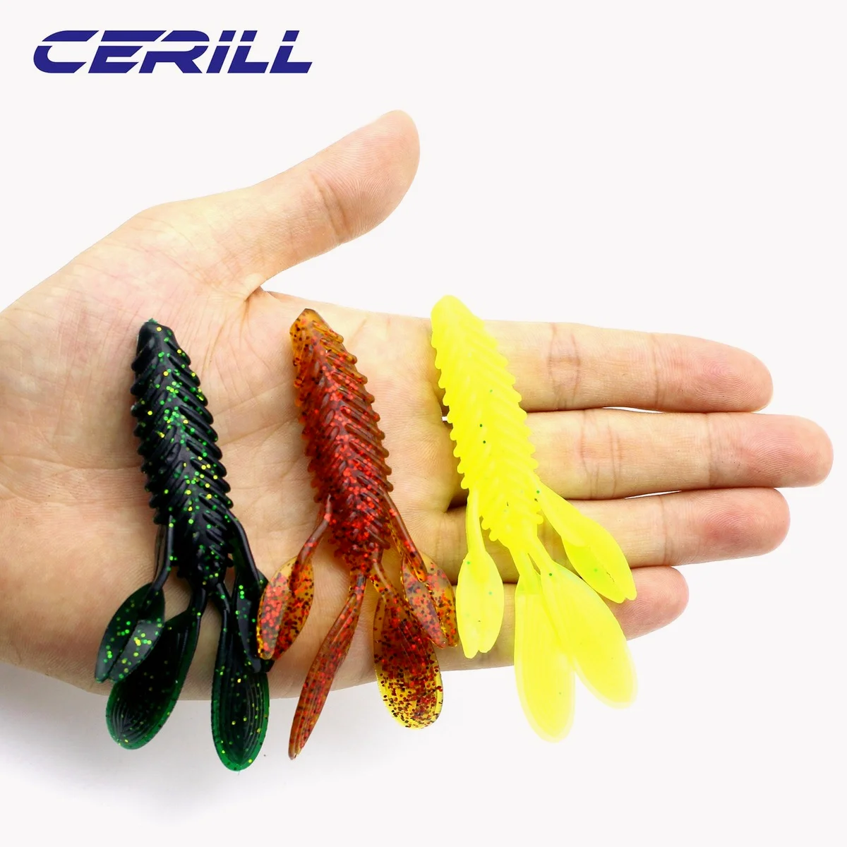 

5 шт., Силиконовые Рыболовные Приманки в виде креветки