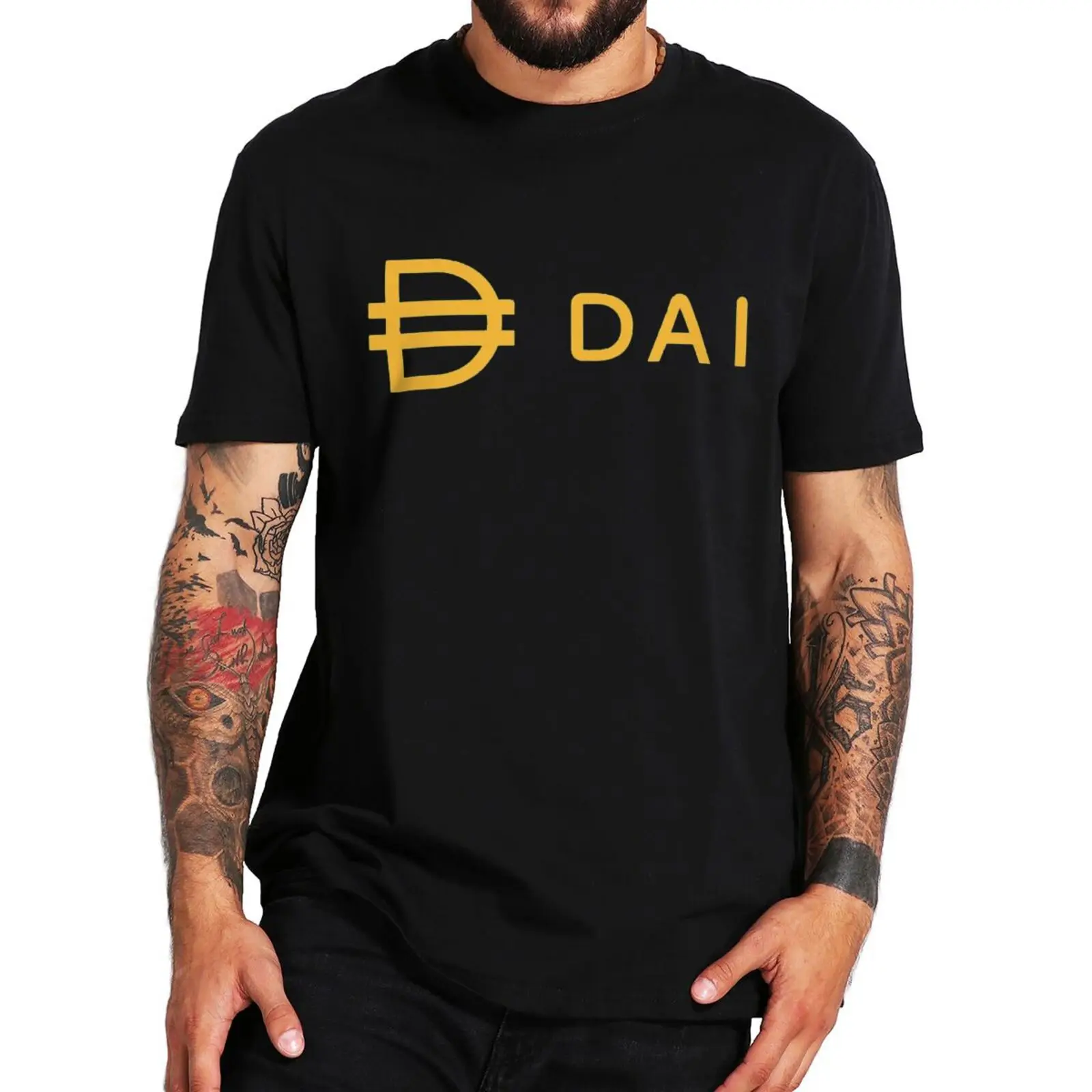 

Dai Crypto T Shirt Mata Uang Terdesentralisasi Klasik Pria Tshirt 100% Katun Dasar Homme Camiseta Hadiah untuk Investor Pedagang