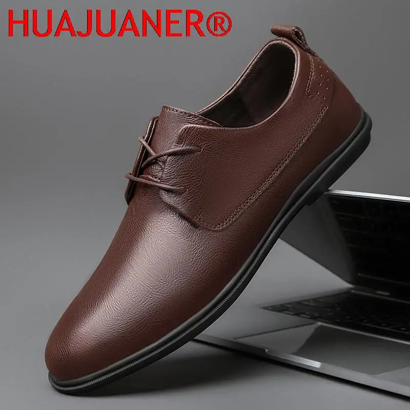 

High Quality Male Casual Genuine Leather Oxford Shoes British Style Office Comfortable Prom Evening Long Dresses Adulto Shoes