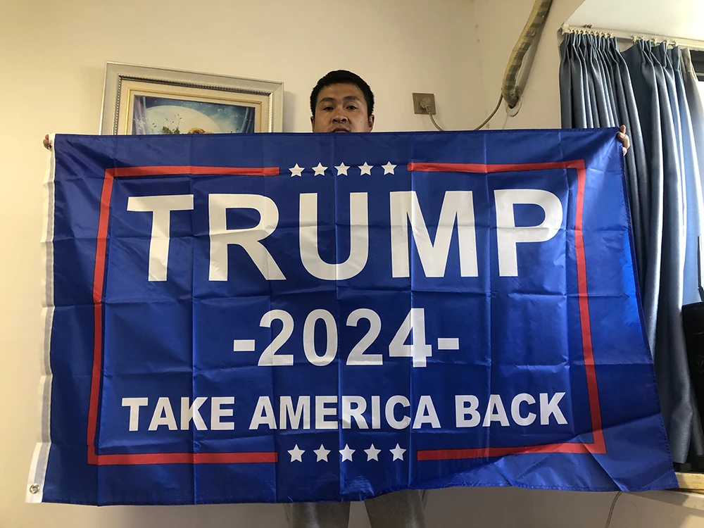Флаг Трампа 2024 с небом, флаг 90x150 см, Дональд для поддержания Америки, большой Дональд для президента США, верните Америку