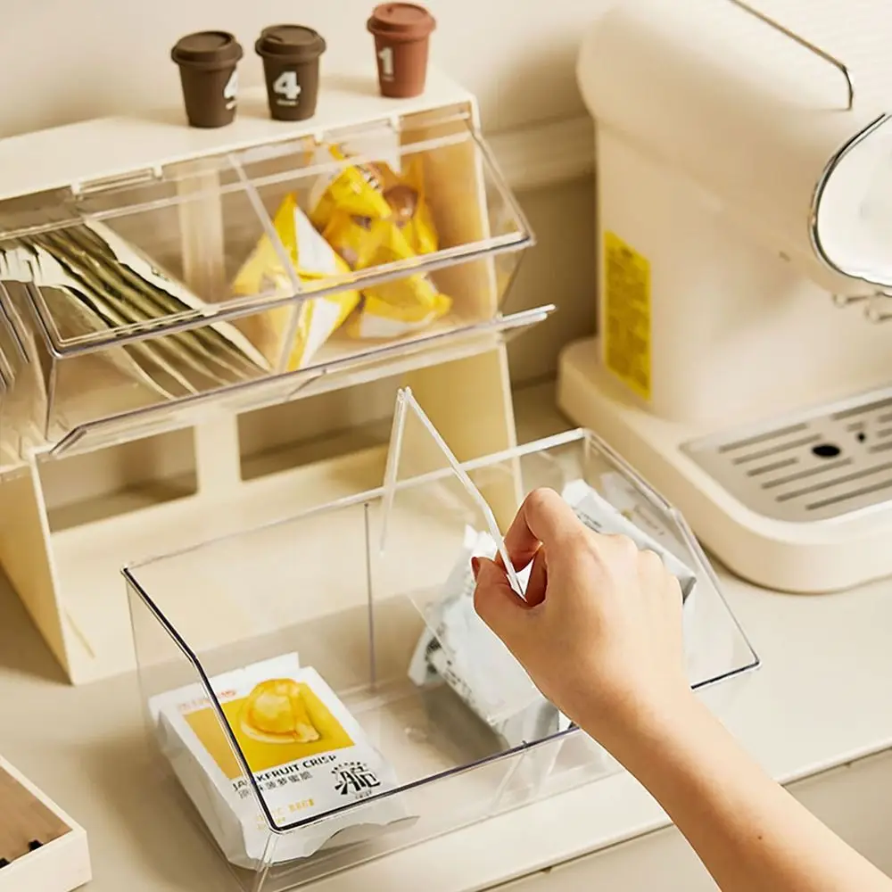 С крышкой контейнер для хранения чайных пакетиков удобная Штабелируемая