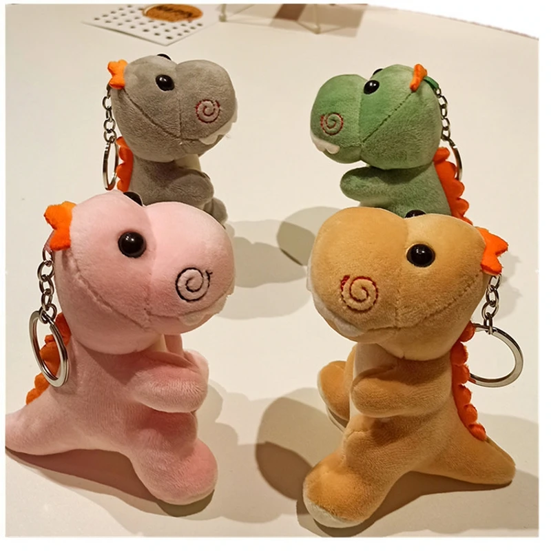 

Kawaii Plush Dinosaur Doll Keychain Bag Decoration Pendant Key Ring Women Girl Cartoon Car Bags Keychains Key Chain Dino Keyring