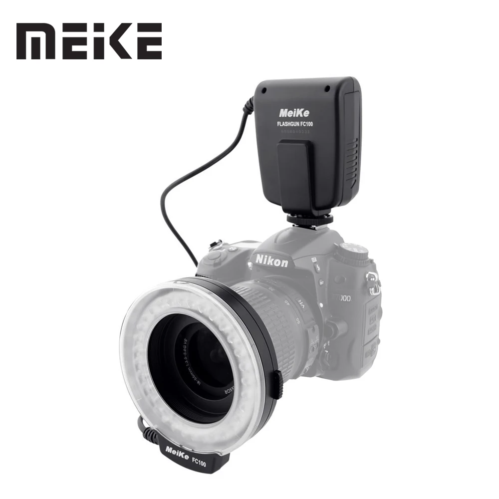 Meike FC-100 FC100 Ручная светодиодная макрокольцевая вспышка с 7-переходным кольцом для цифровой зеркальной камеры Canon Nikon Olympus Pentax (art.: 3920cd441fcce) - 3920cd441fcce