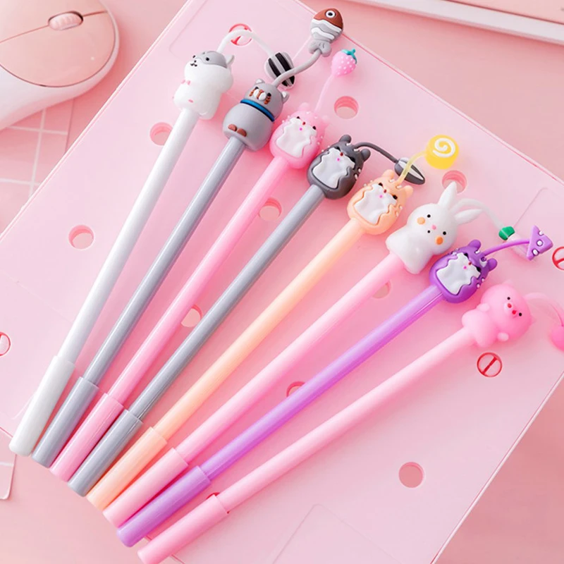 

Kawaii Gel Pen 0.38mm Black Ink Cartoon Cute Animal Paradise Neutral Pens Office Stationery Writing Pen Christmas Gifts 2023
