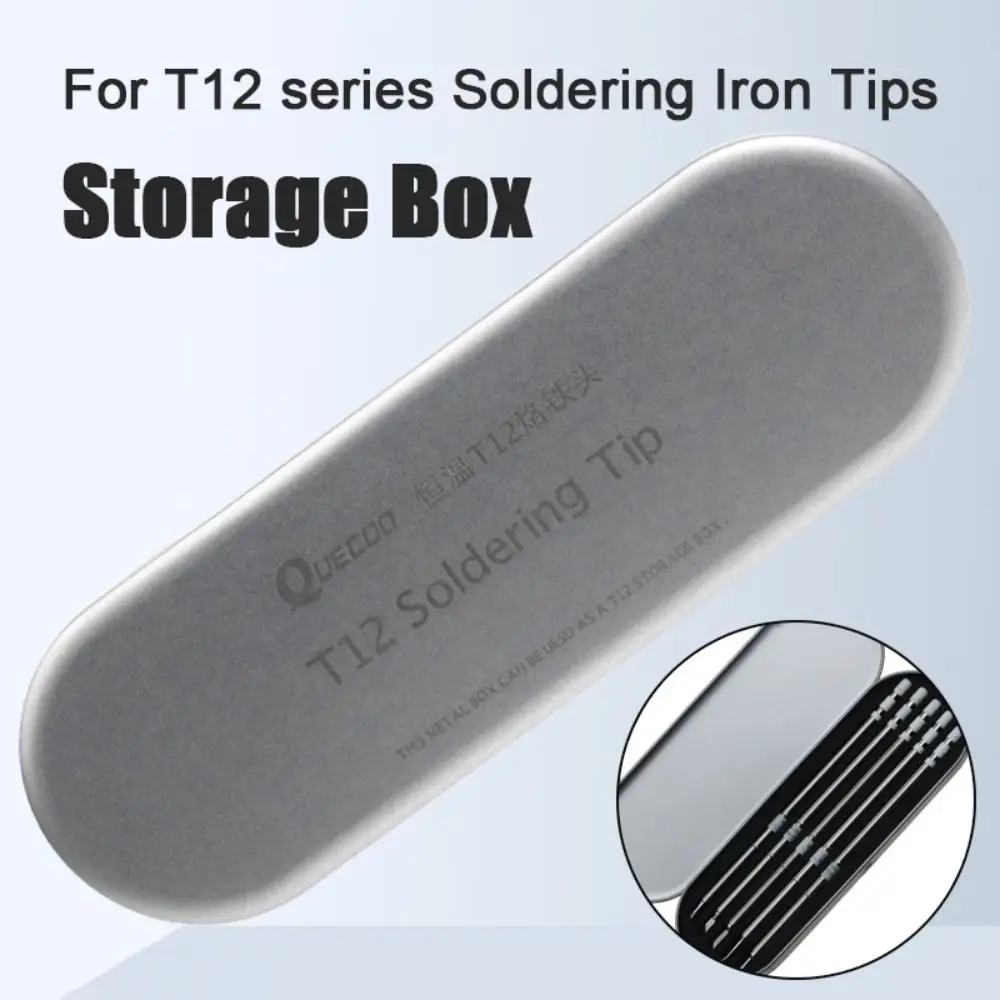 

Органайзер, коробка для паяльных головок, портативный утолщенный металлический контейнер для хранения для паяльников T12, аксессуары для паяльника