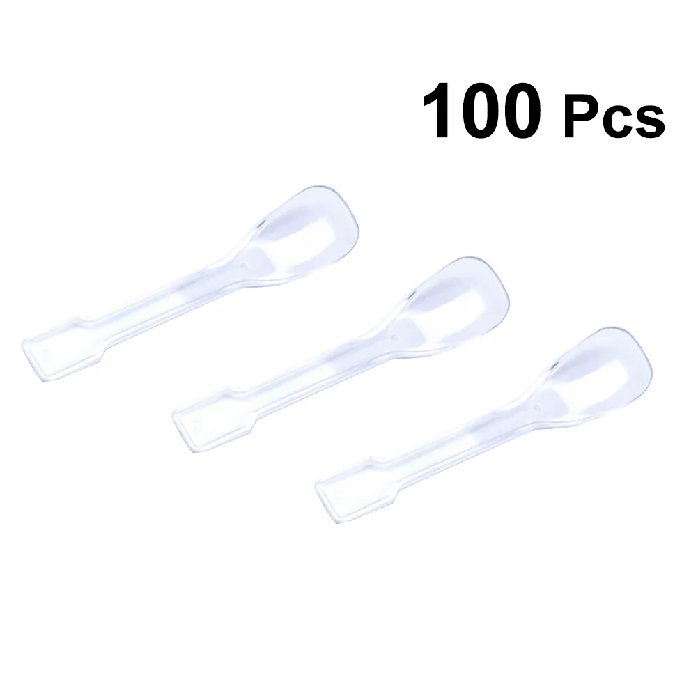 

100 PCS Spoons Disposable Thicken Plastic Flatware Spoons Mini Spoons Hard Spoons for Ice Cream Appetizer