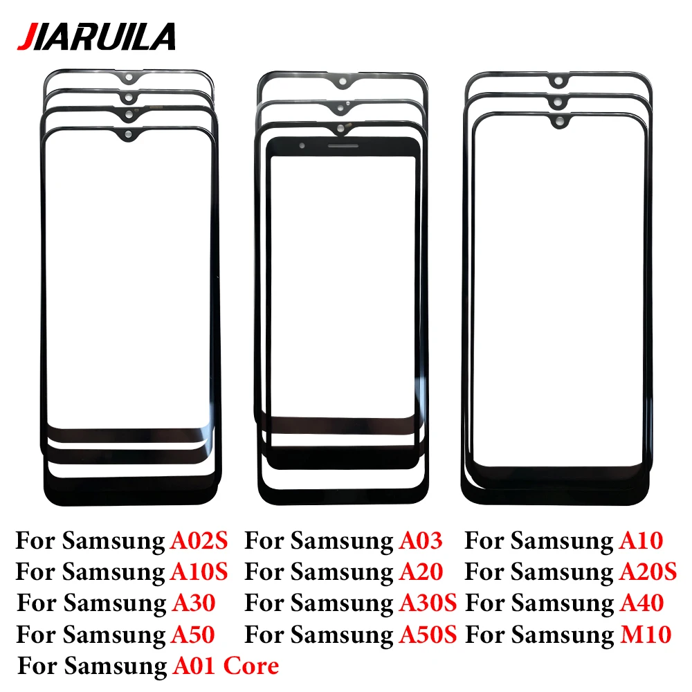 Внешняя линза для Samsung A02S A03 A10 A10S A20S A30 A30S A40 A50 A50S M10 Core LCD передняя внешняя