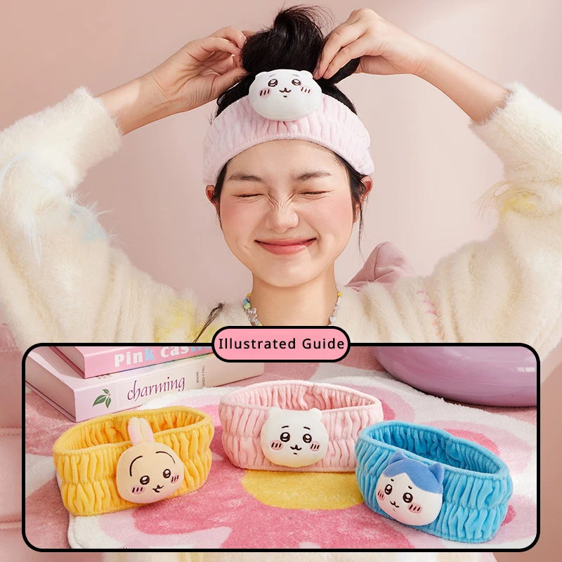 Повязка на голову MINISO Chiikawa с трехмерными героями мультфильмов Мягкая повязка для