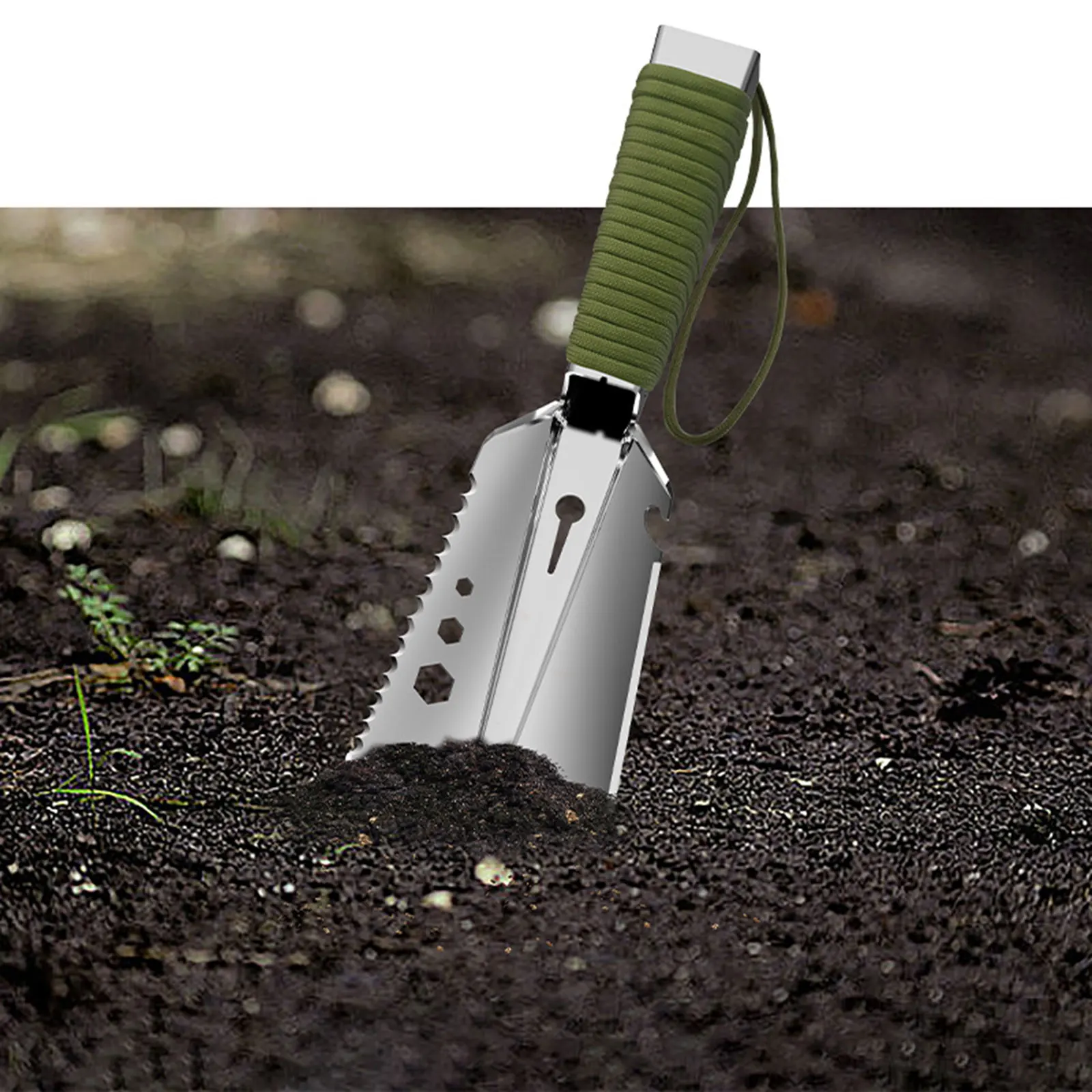 

Portable Garden Shovel Flower Planting Shovel Gardening Hand Tools for Dig Wild Vegetables Saw Nail Removal Tool
