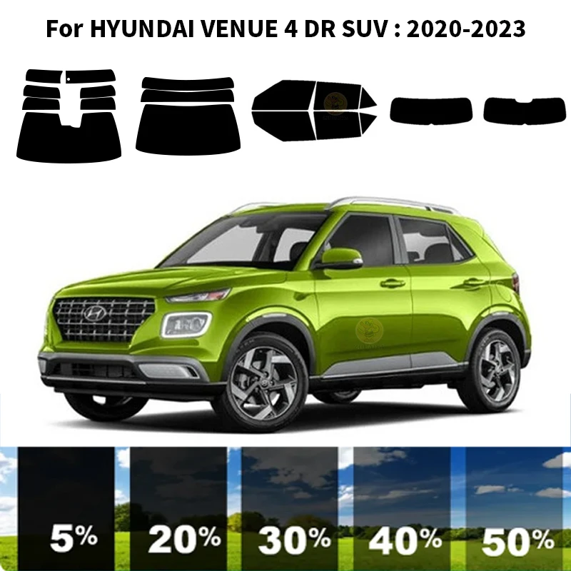 

Precut nanoceramics car UV Window Tint Kit Automotive Window Film For HYUNDAI VENUE 4 DR SUV 2020-2023